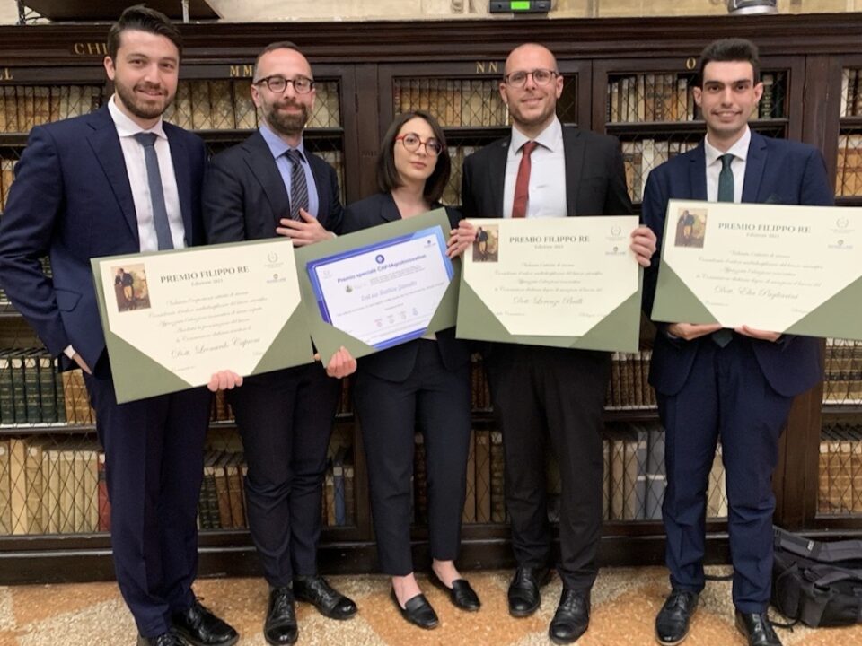 Il vincitore della 5 edizione del premio Filippo Re