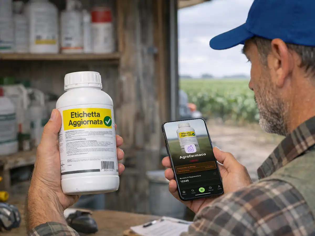 scannerizza l'agrofarmaco per sapere se è autorizzato