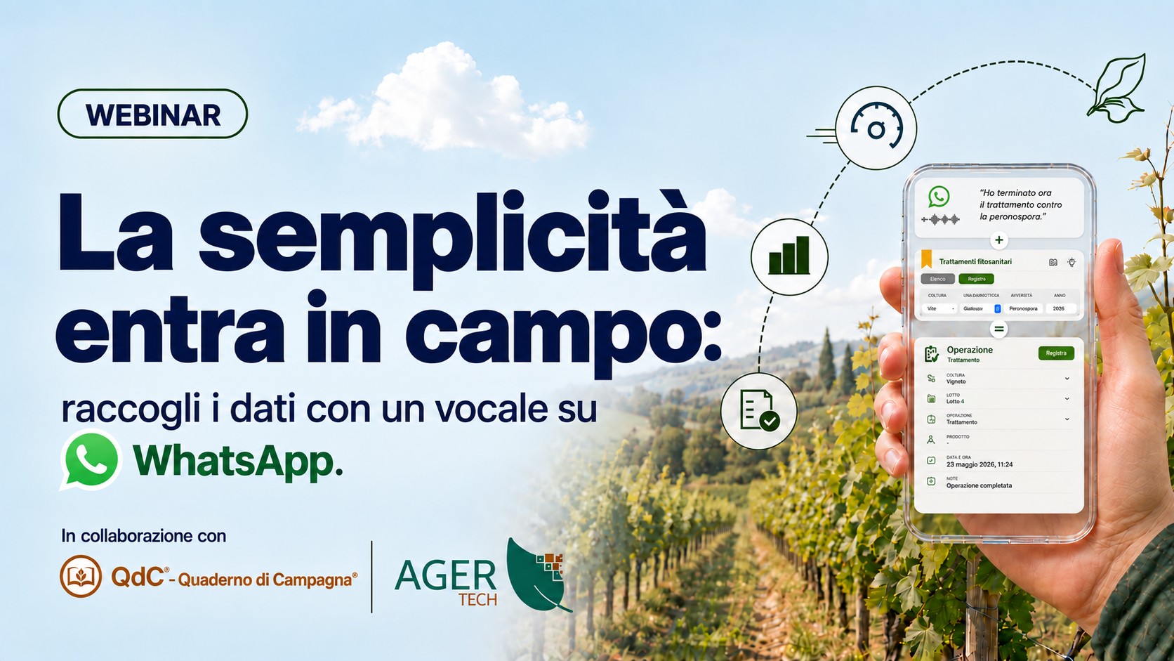 Dal campo al Quaderno di Campagna® con un vocale